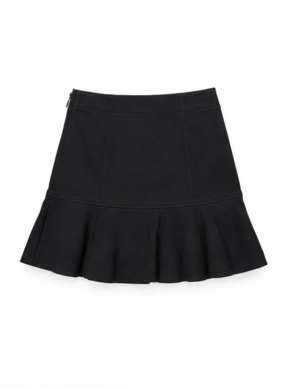 White House Black Market Black Flounced Mini Skirt
